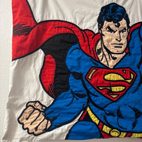 Pottery Barn Kids Superman Pillow Sham 19.5x18 DC Comics Superhero Bedding Decor - Picture 3 of 6